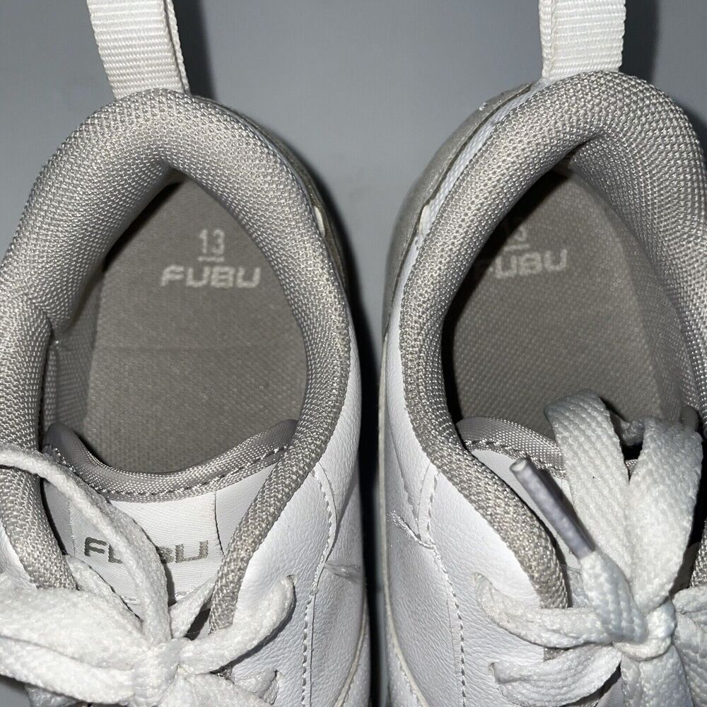 Boys Kids Fubu Half Court White Sneakers Size 13 Summer School Outdoors - Picture 8 of 13